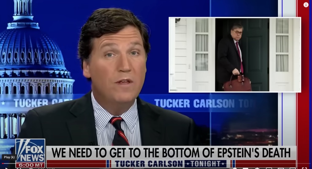 Tucker Carlson eviscerates Department of Justice coverup of Jeffrey Epstein’s death