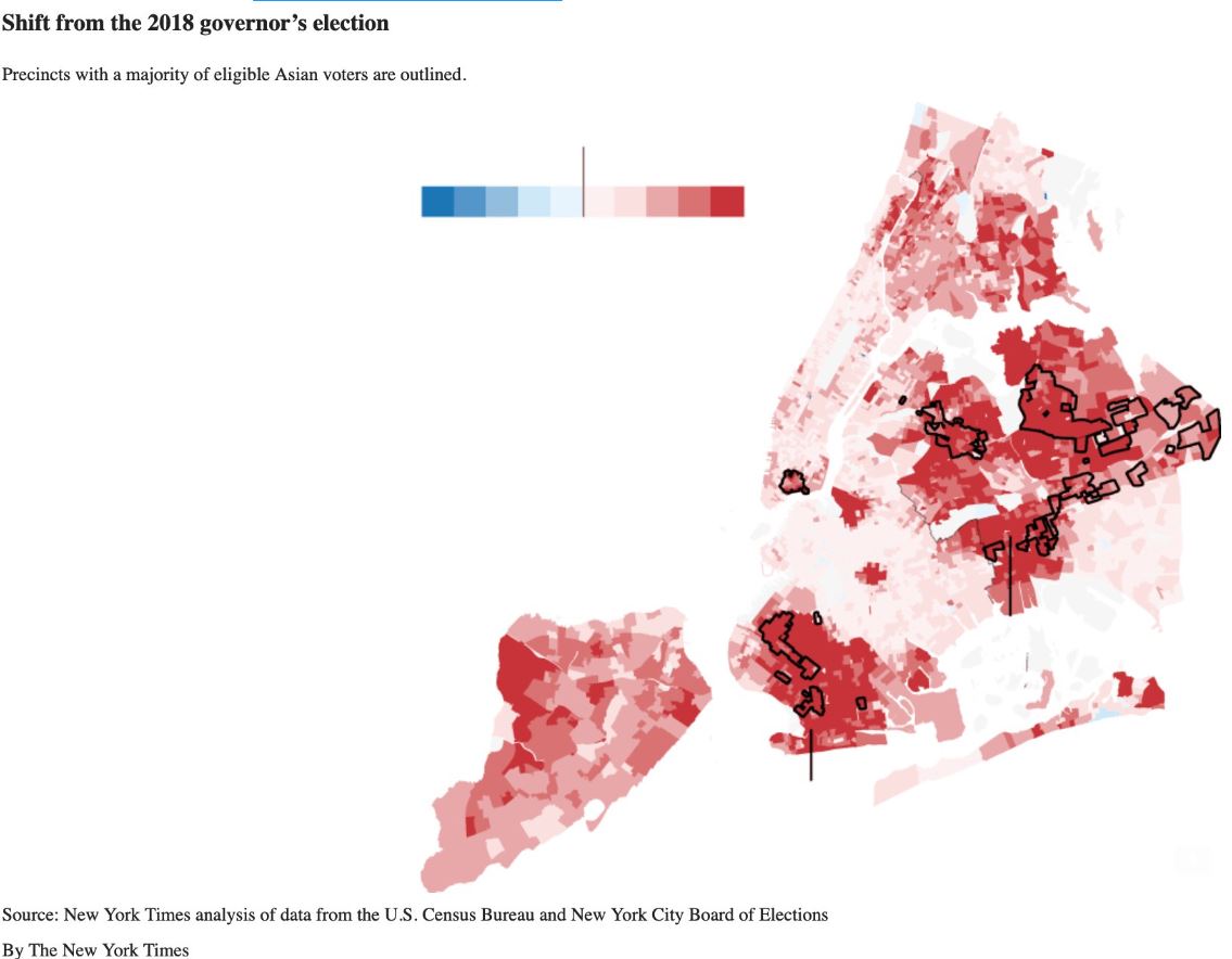 Anybody notice the rightward shift of New York voters...in the South Bronx and Washington Heights?
