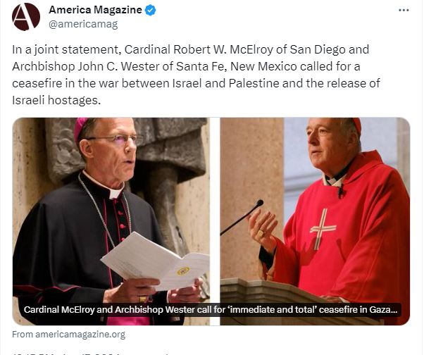An absurd call for a 'ceasefire' in Gaza from two U.S. bishops