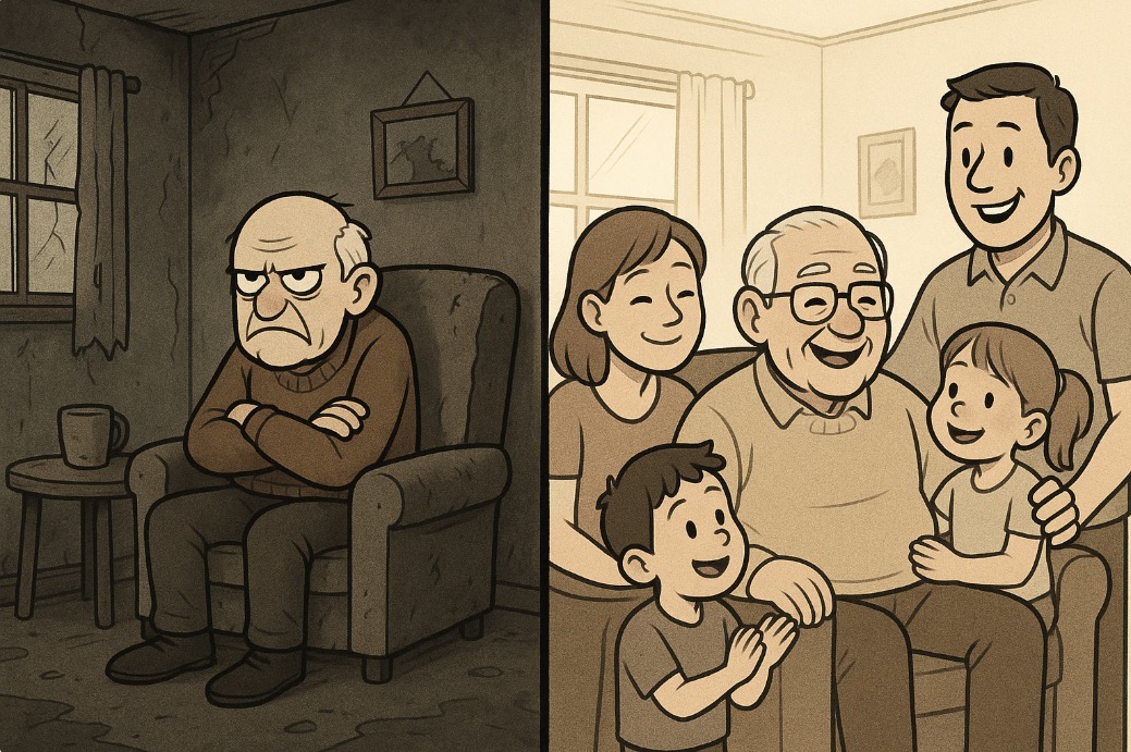 The failed survival strategy of being a curmudgeonly old person