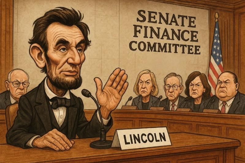 NextImg:What if President Lincoln went before Democrats on the Senate Finance Committee? (Parody)