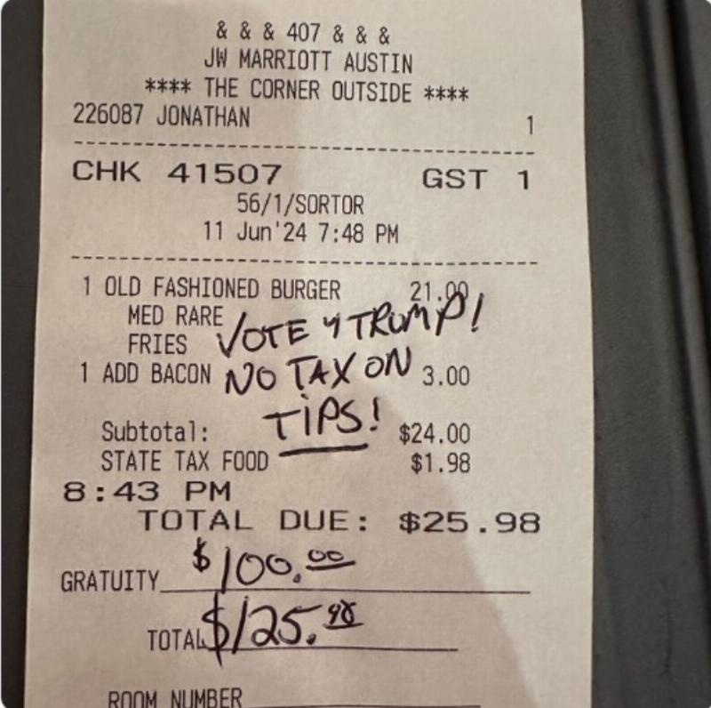 NextImg:Clever people are using receipts to convince tip-dependent workers to vote for Trump