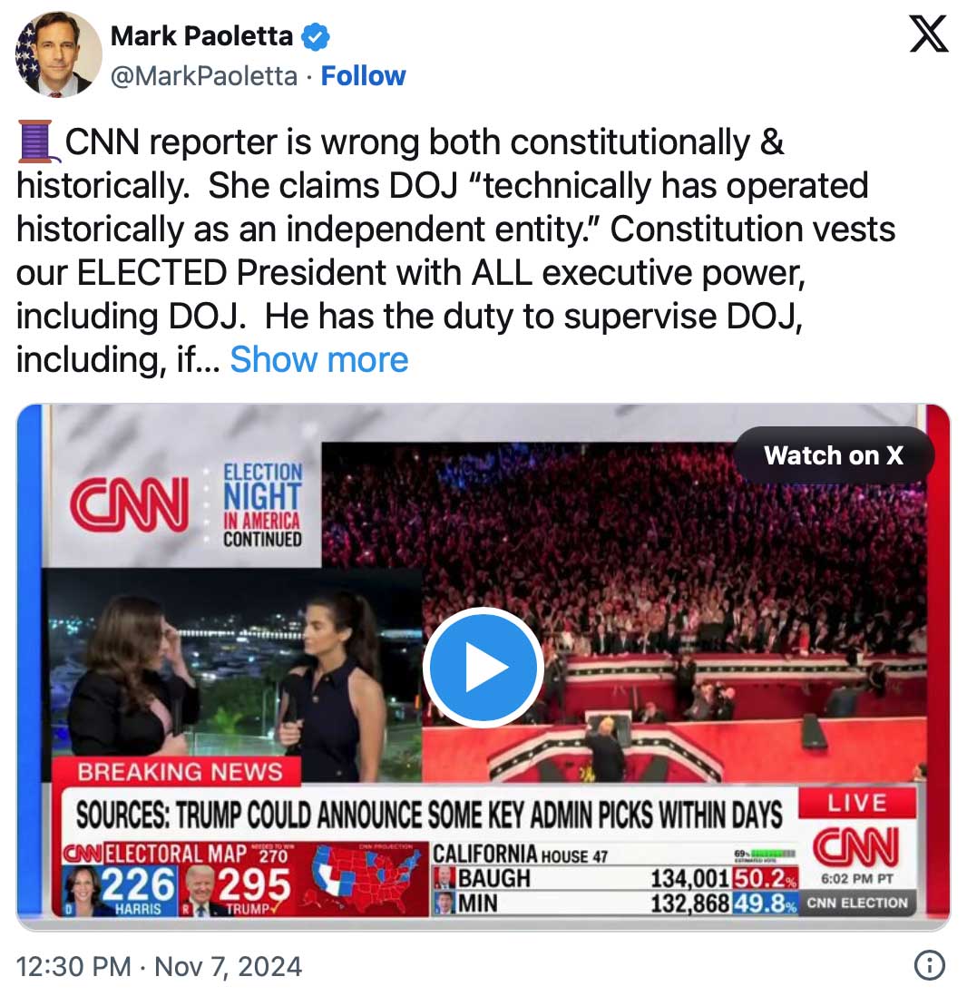 The lie of DOJ independence