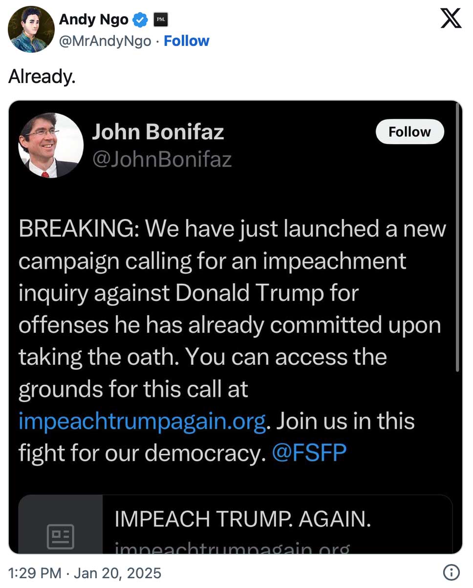 The Resistance: a third Trump impeachment?
