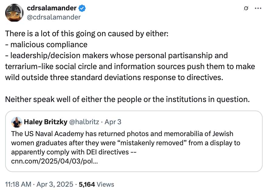 Malicious compliance bedevils our military