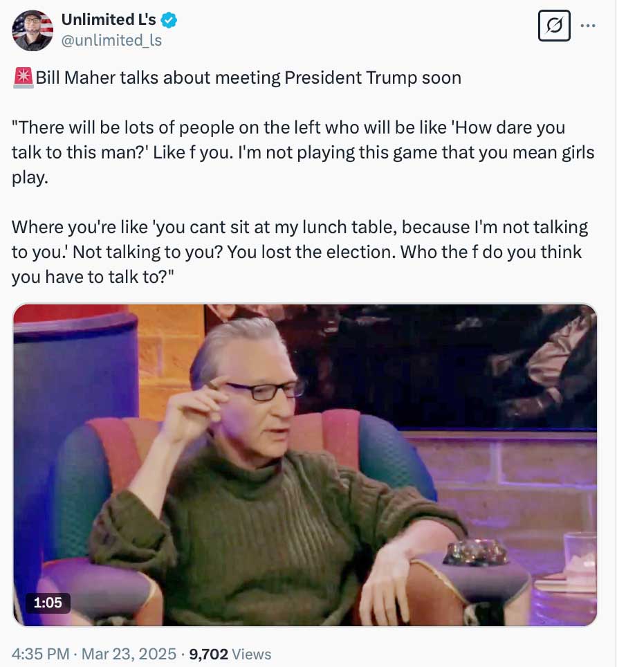 Bill Maher goes civil
