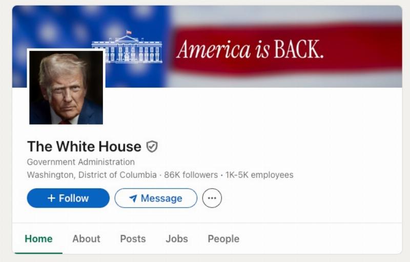 NextImg:The Trump White House brings the ultimate troll to all the Democrats on LinkedIn