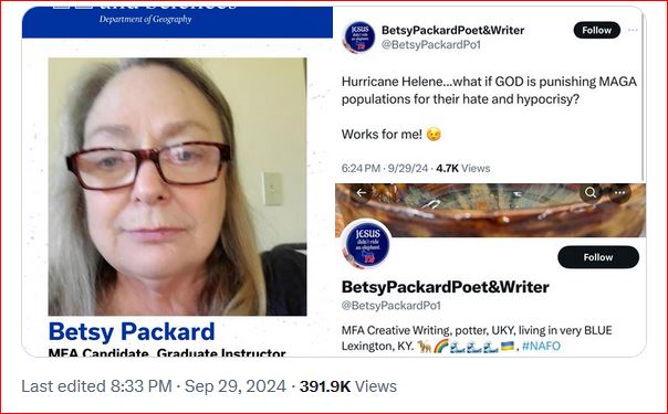 Leftists celebrate deaths and destruction in red states after Hurricane Helene