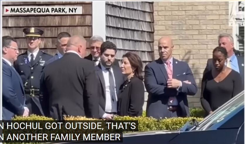 Hochul, Bragg, James, and Adams tried to muscle in on slain officer's funeral and it didn't end well for them