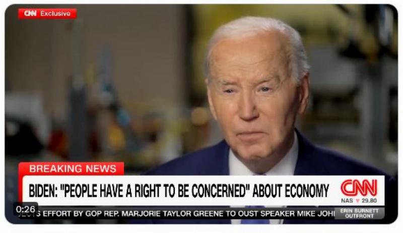 NextImg:Joe Biden says economy's great because Americans 'have the money to spend' on inflated prices of goods