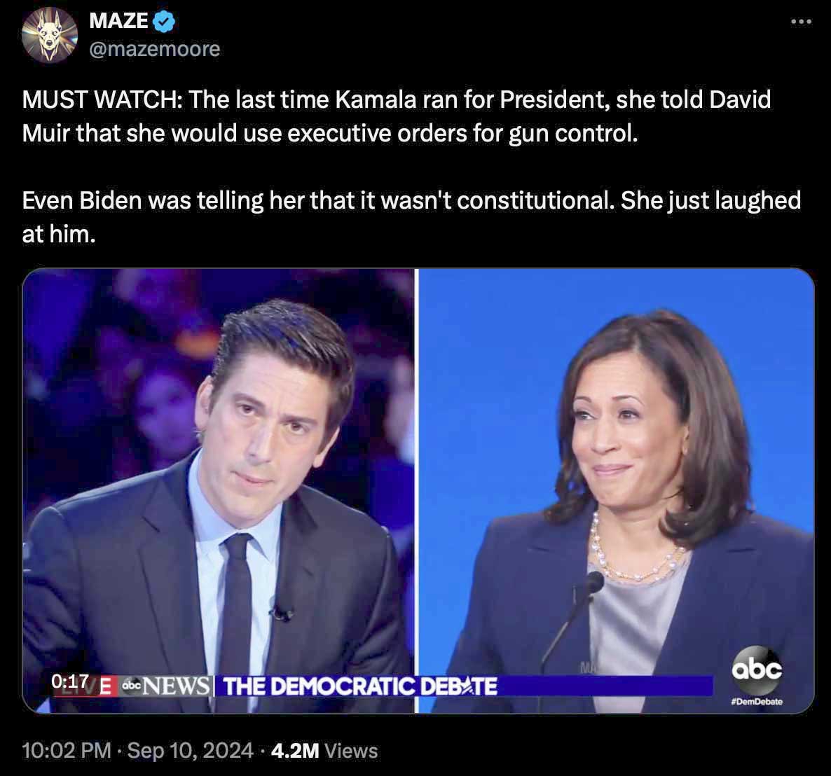Kamala owns guns, so surrender yours