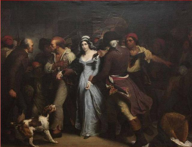 The arrest of Charlotte Corday painting