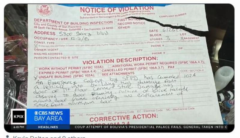 NextImg:San Francisco man gets shop smashed-and-grabbed for a fourth time, city issues him ticket for damages, with 90 days to fix it