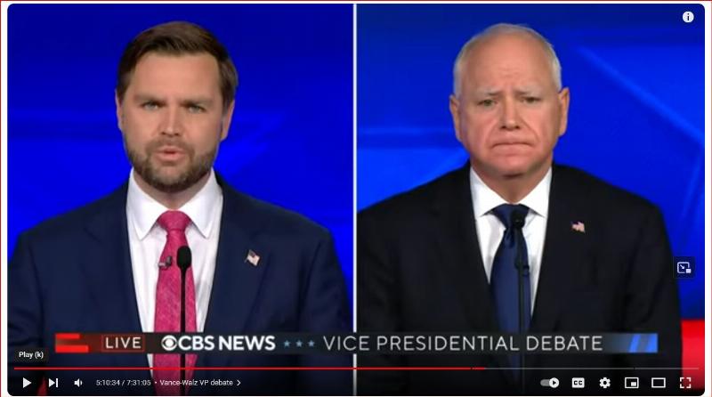 NextImg:Vance-Walz debate moderators asked boring as heck questions about global warming, etc., ignoring topics voters want to hear about