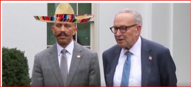 Hakeem Jeffries in a sombrero