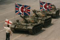 The British government goes to war against the English flag
