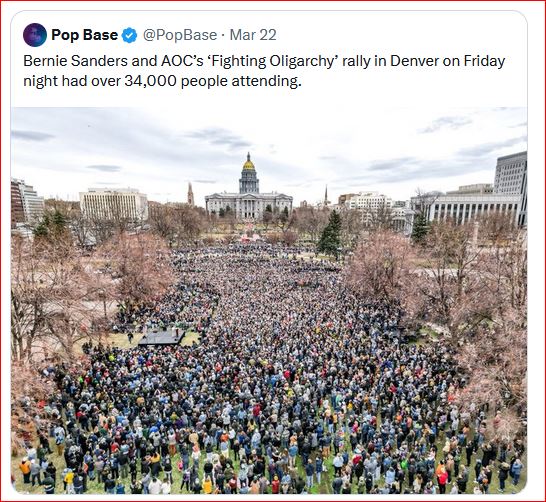 Bernie's astroturf rally