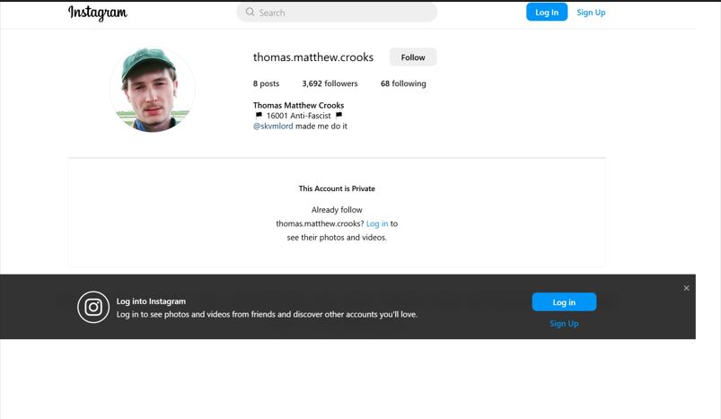 'Scvmlord made me do it'? Screen shots from the strange social media world of one Thomas Matthew Crooks -UPDATED