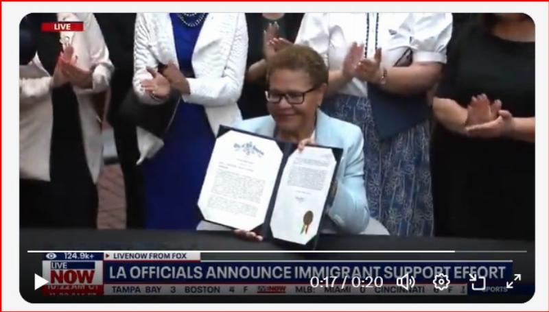 NextImg:Mayor Karen Bass announces free cash for Los Angeles's million illegals affected by ICE