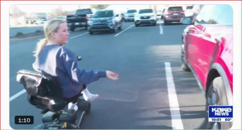 NextImg:A new low: Leftist terrorists damage the Tesla of a woman in a wheelchair, leaving her with repair costs