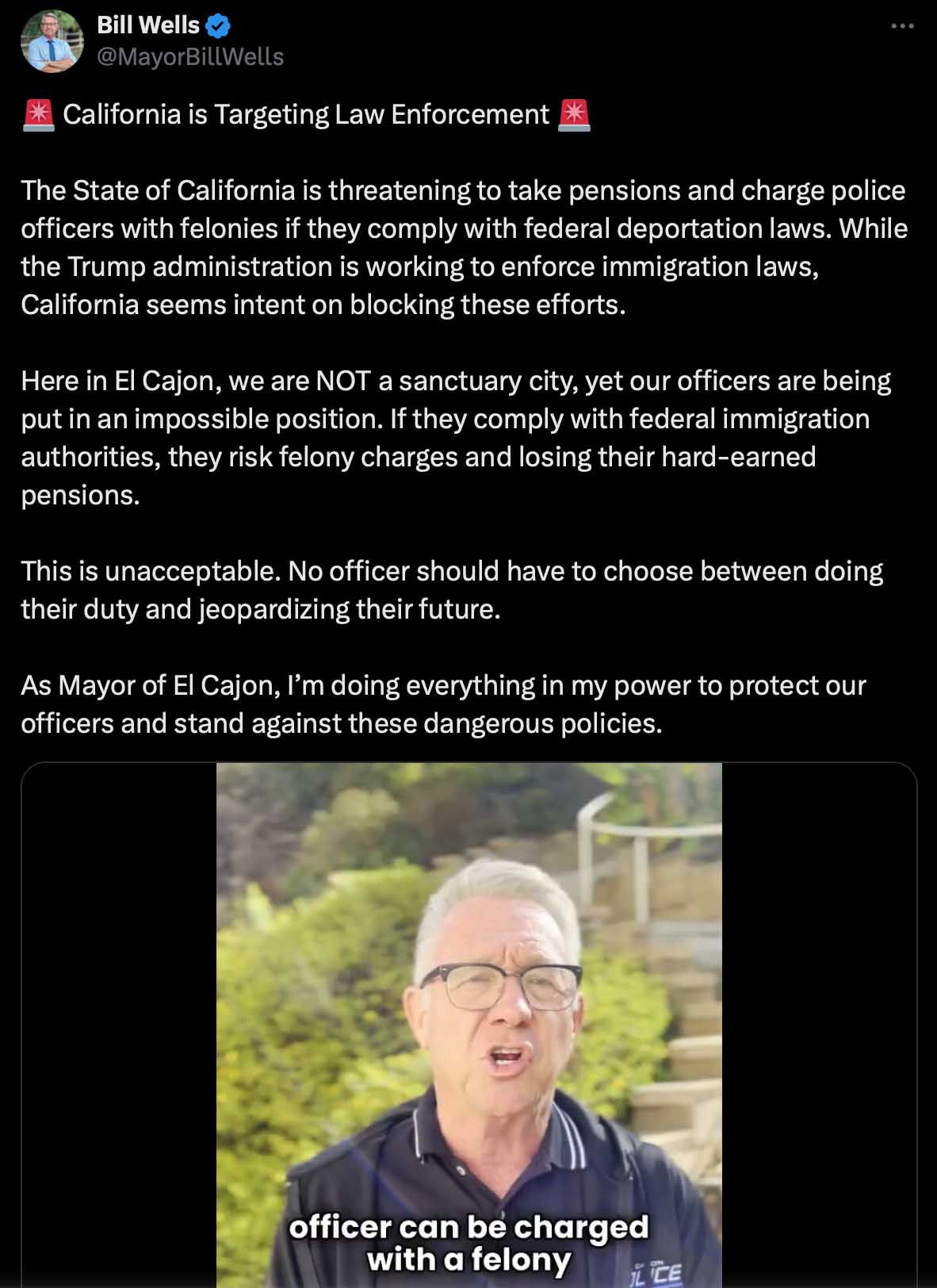 California threatens police; what else is new?