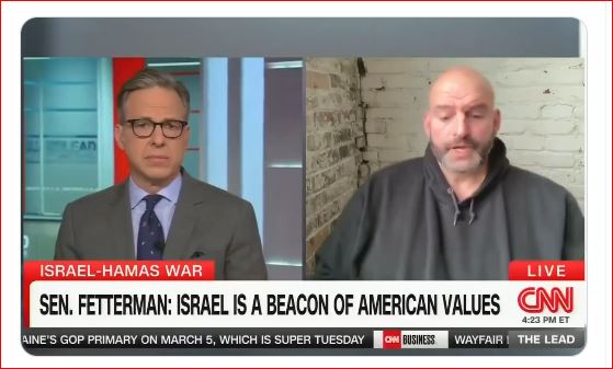 Stench of antisemitism: Fetterman avoids DNC like a bad smell, knowing they won't welcome him there