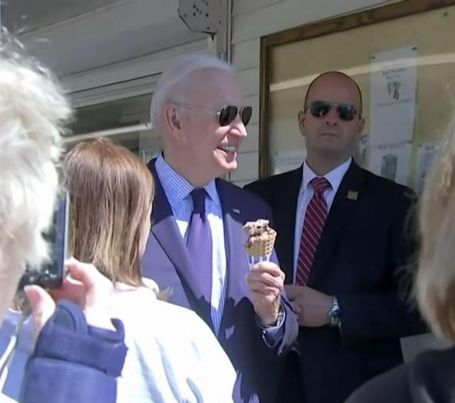 Biden eating ice cream