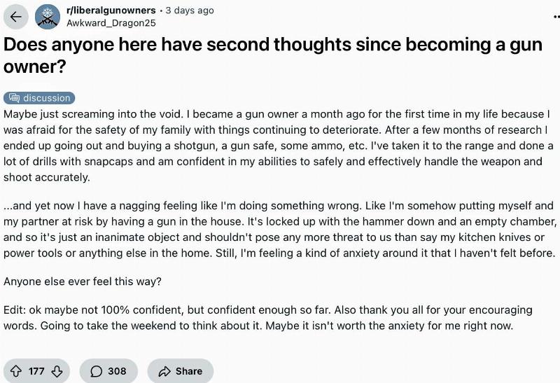 NextImg:New gun anxiety