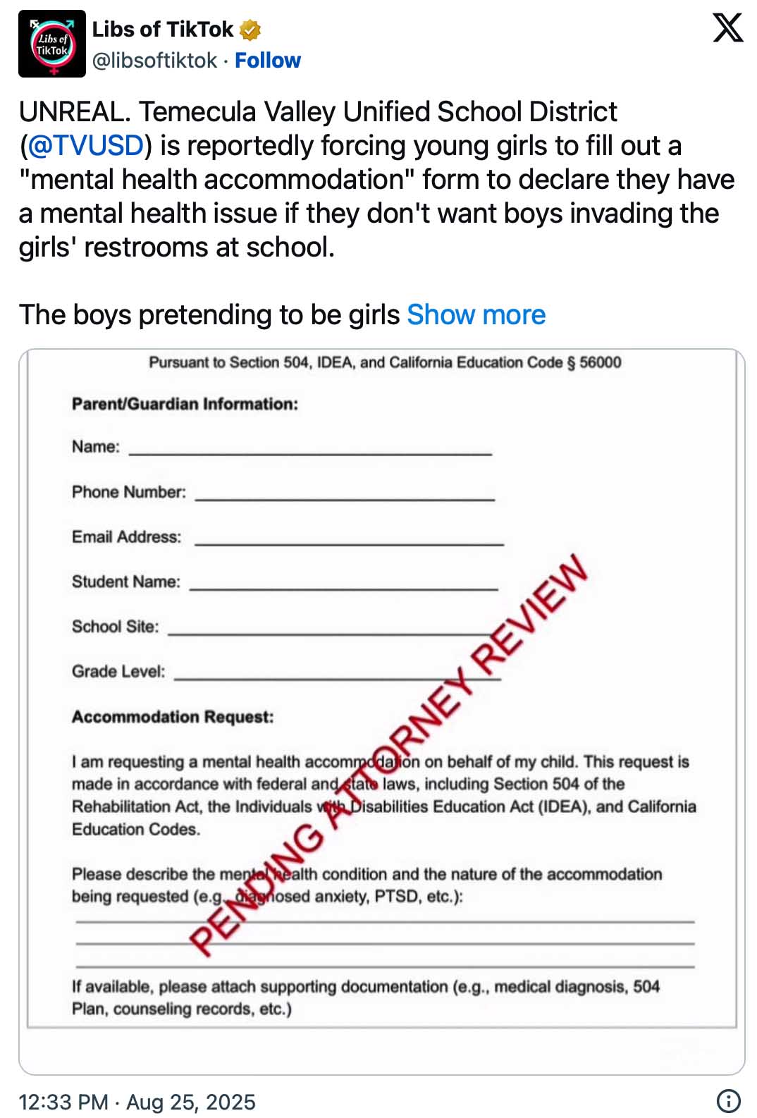 A California school district goes trans crazy