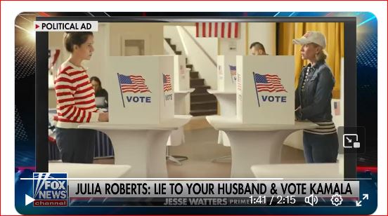 Kamala family values: Campaign ad urges wives to lie to their husbands about their votes