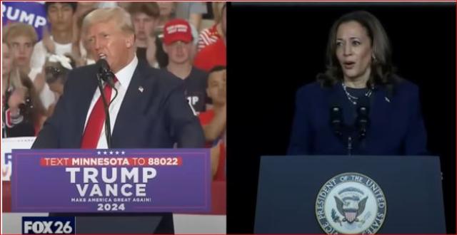 Donald Trump and Kamala Harris++++++