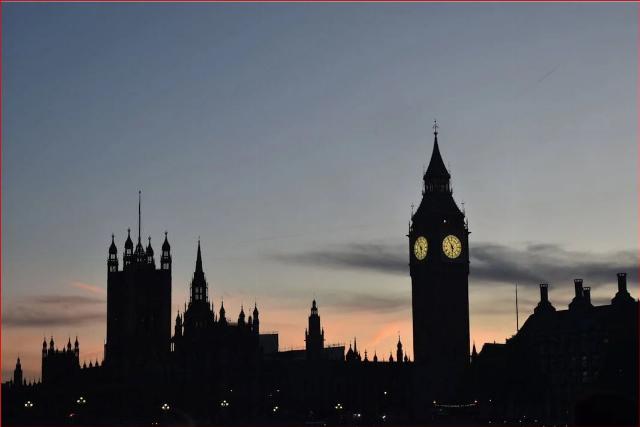 London skyline in silhouette