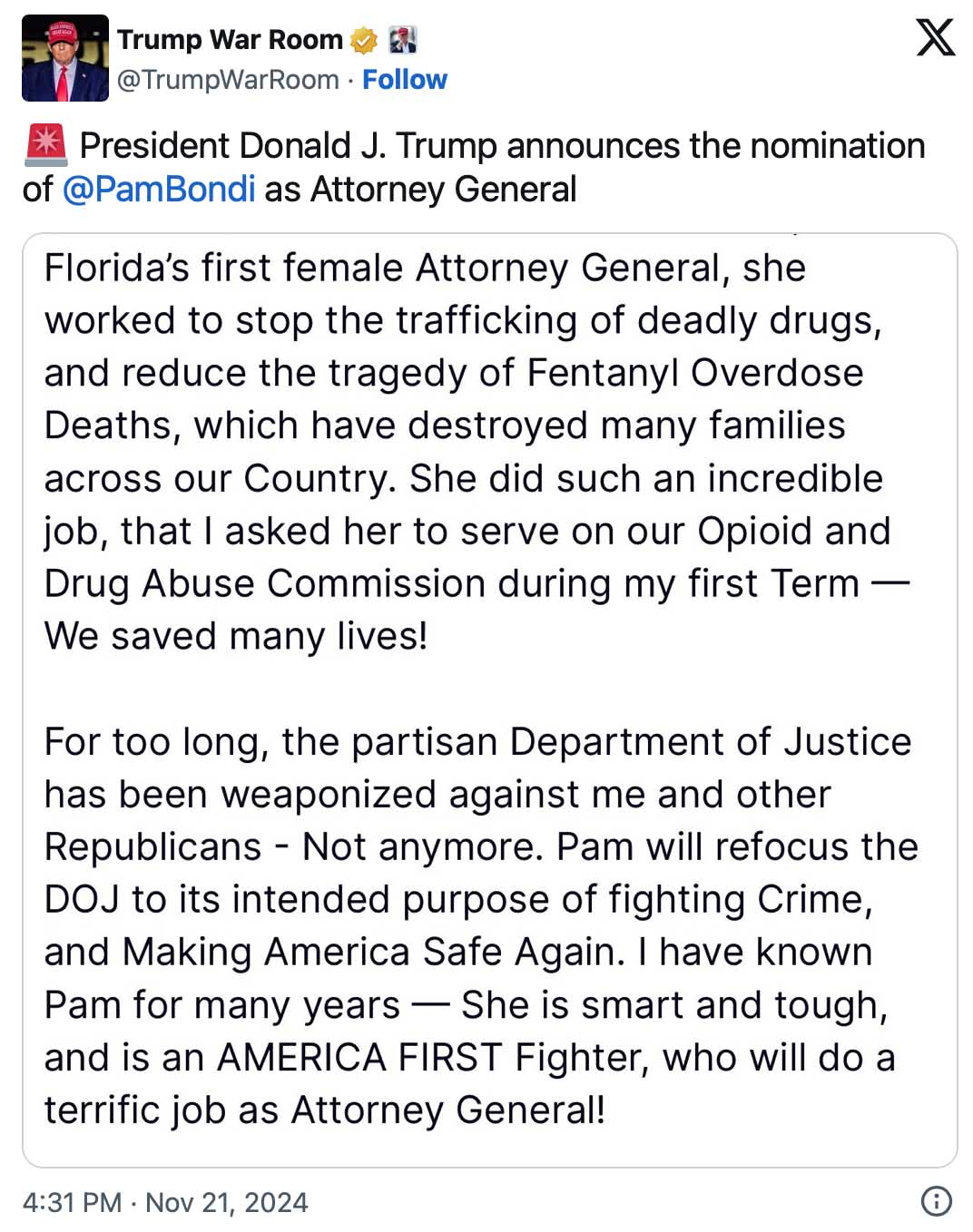 What you don't know, and need to know, about Pam Bondi