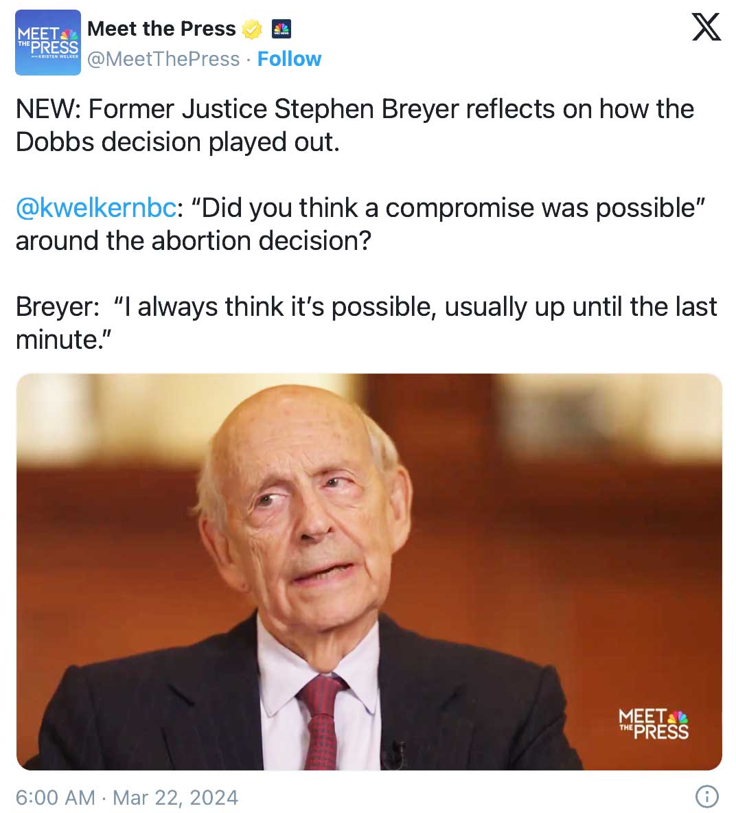Stephen Breyer wants to kill the Constitution