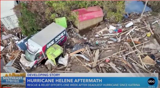 Hurricane damage in North Carolina