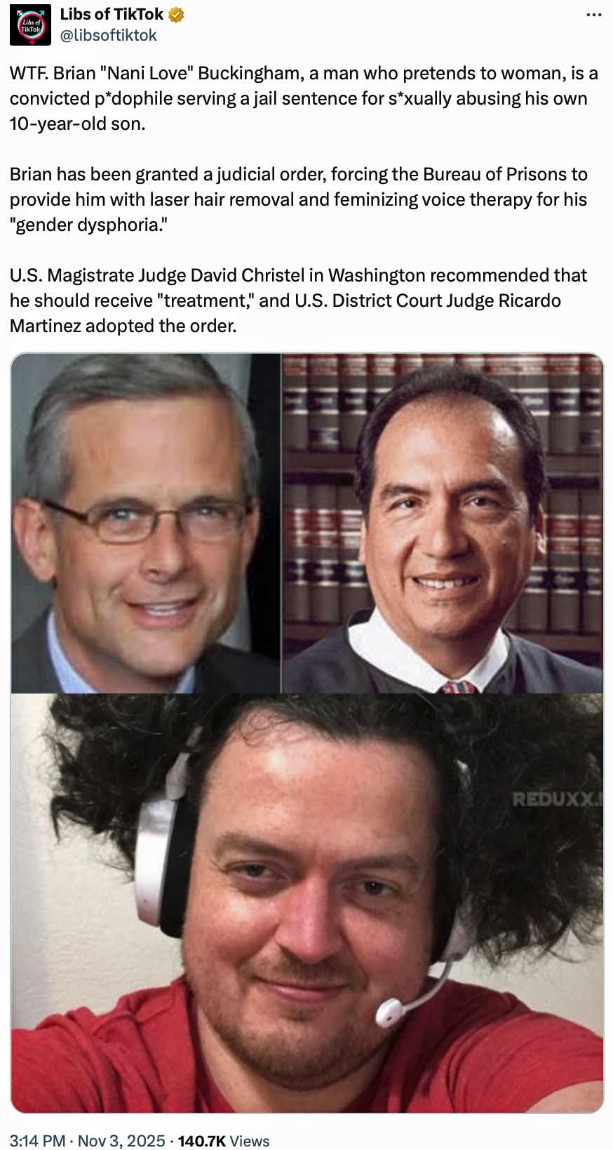 Are felons owed 'gender-affirming care'?