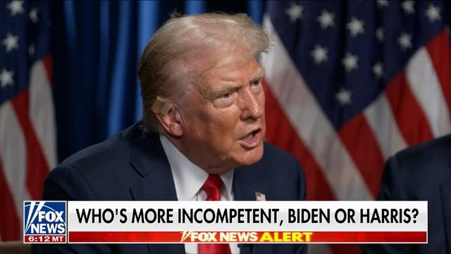 Former President Donald Trump responds to a question from FOX News’s host Jesse Watters, Grand Rapids, Michigan July 20, 2024 broadcast July 23, 2024 on FOX News’s Jesse Watters PrimetimeScreenshot of FOX News video used by permission
