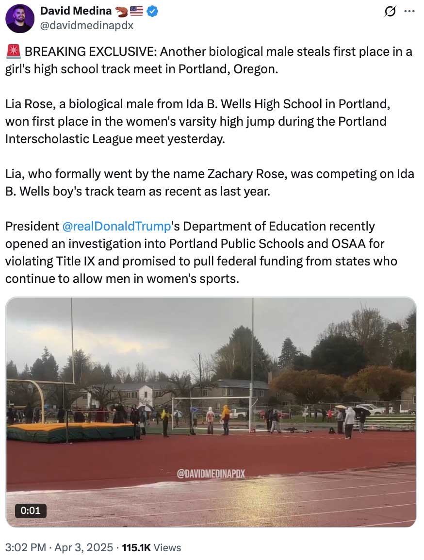 Oregon pushes trans track