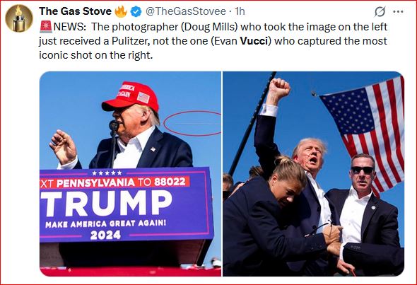 Pulitzer judges pass over iconic AP photo of Trump defiantly waving his fist with blood running down his face after assassination attempt