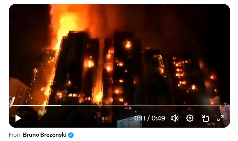 Chicoms get ugly in the wake of Hong Kong's deadly Tai Po fire