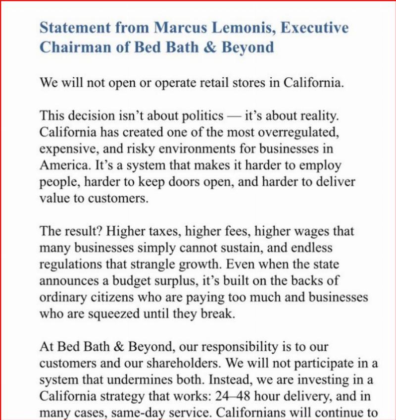 NextImg:Bed, Bath & Beyond flees California, tells the world exactly why
