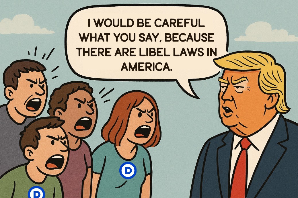 Trump may have to file a few defamation suits against Democrats