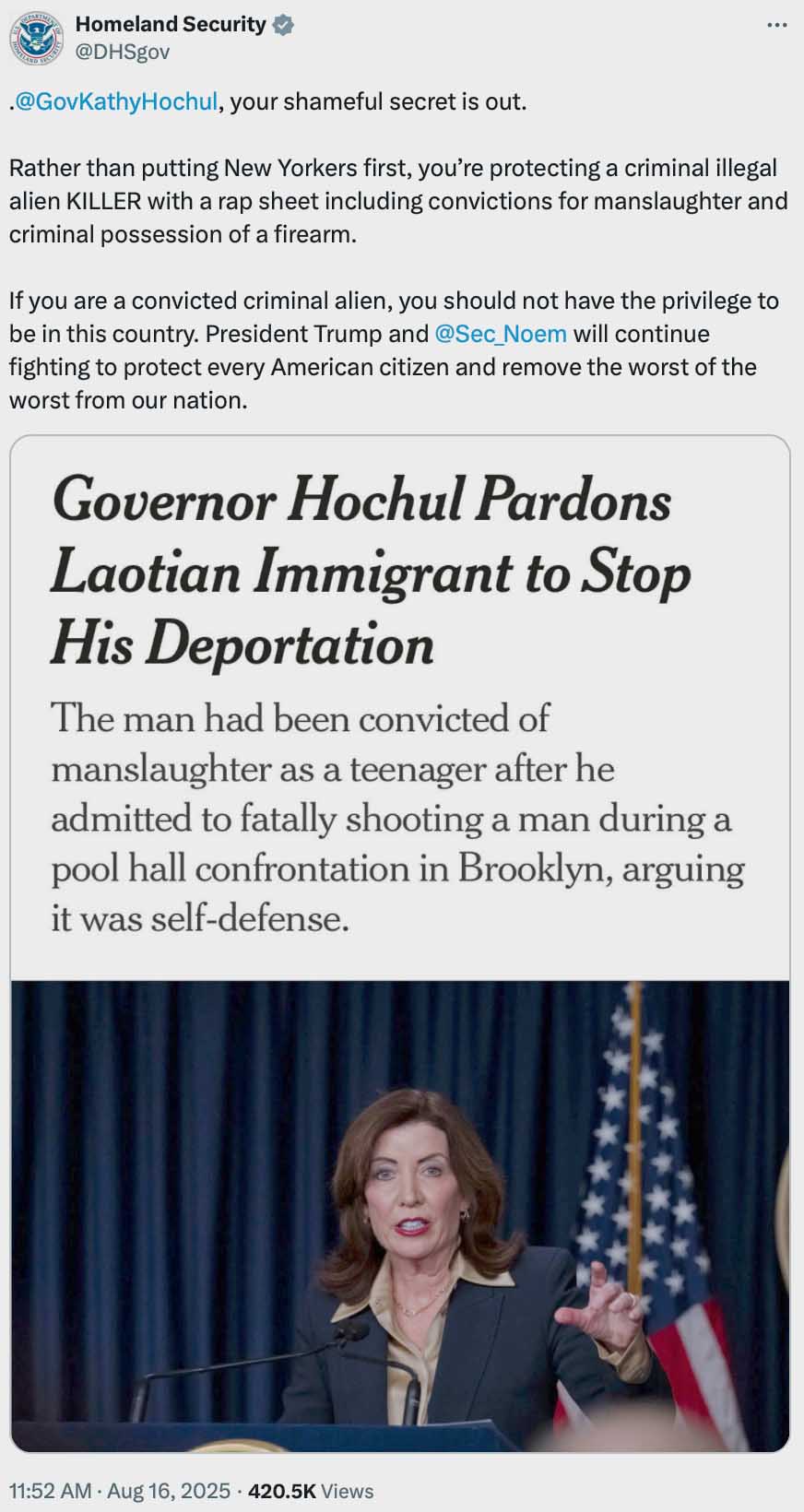Kathy Hochul issues a secret pardon