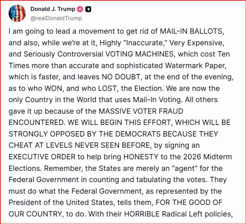 NextImg:Trump to ban mail-in ballots: Thanks, Mr. President